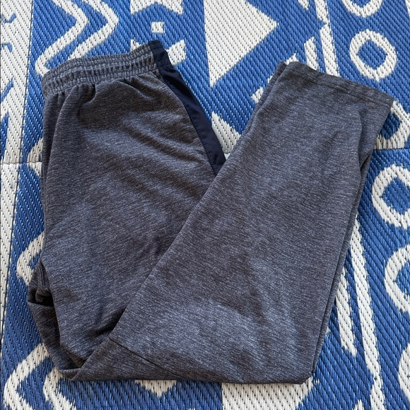 And1 Large Men’s Speckled Gray Navy Blue Jogger Pants Straight Leg Sweatpants - Picture 1 of 8